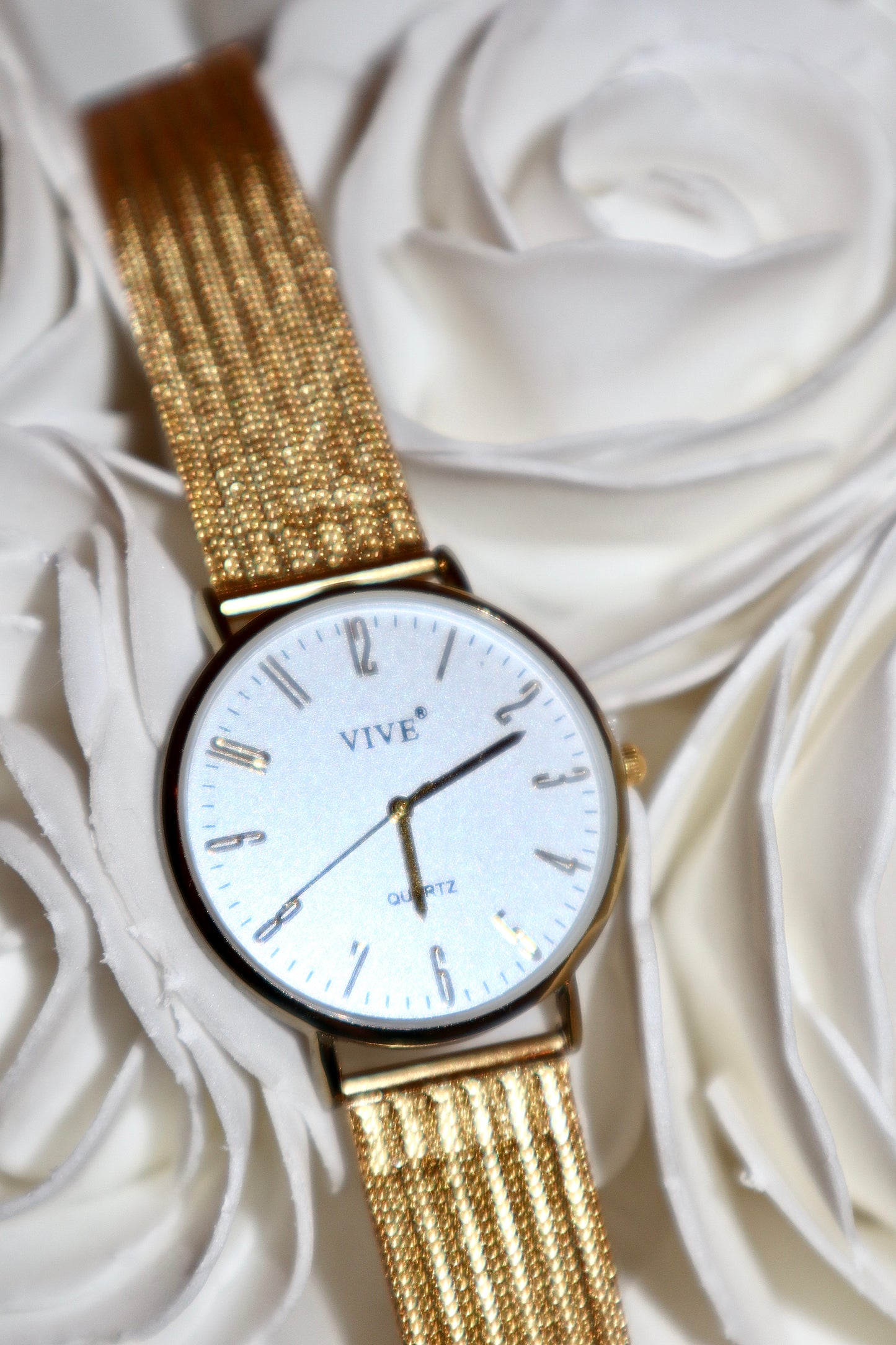 Relógio Dourado VIVE – Edição Elegância