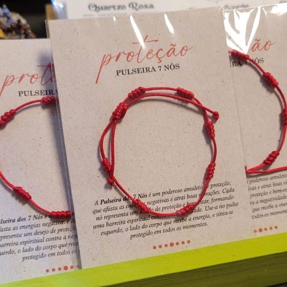 Pulseira 7 nós vermelha