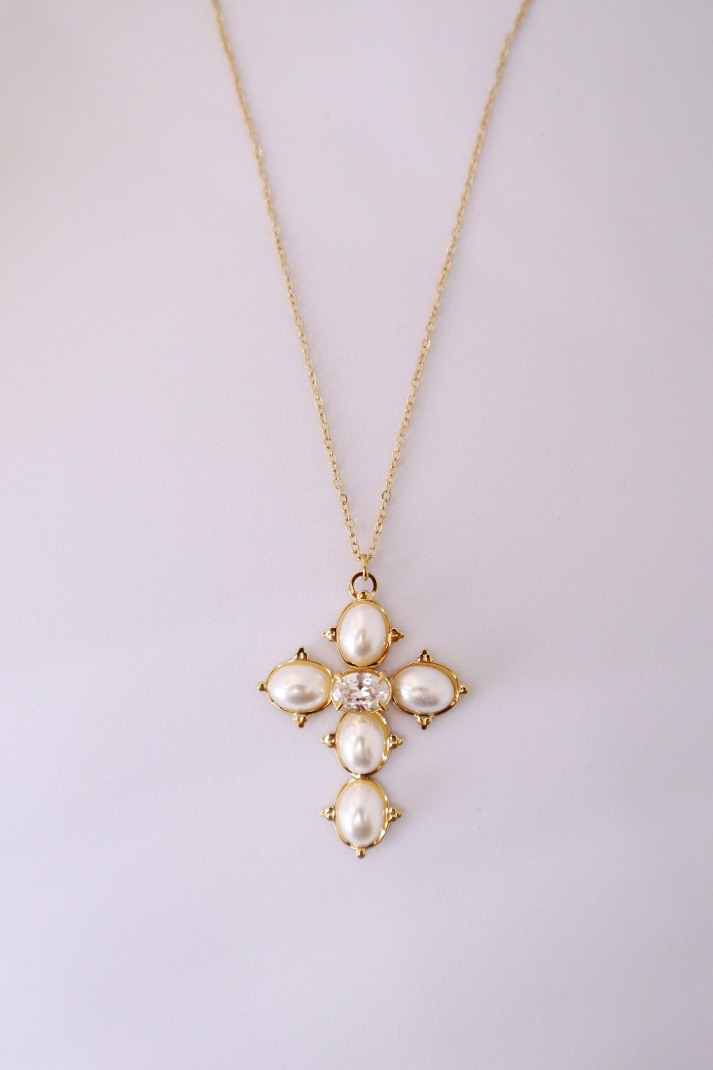 Pearl Cross Necklace