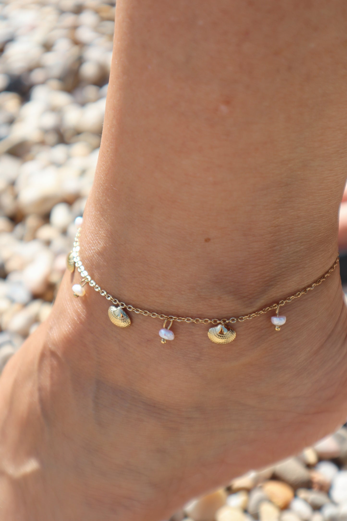 Shells & Pearls Anklet