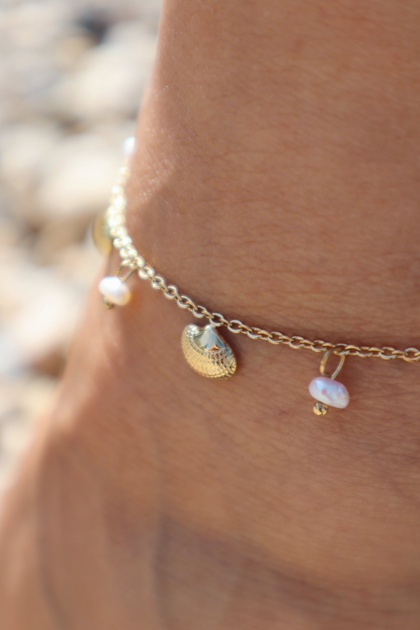 Shells & Pearls Anklet