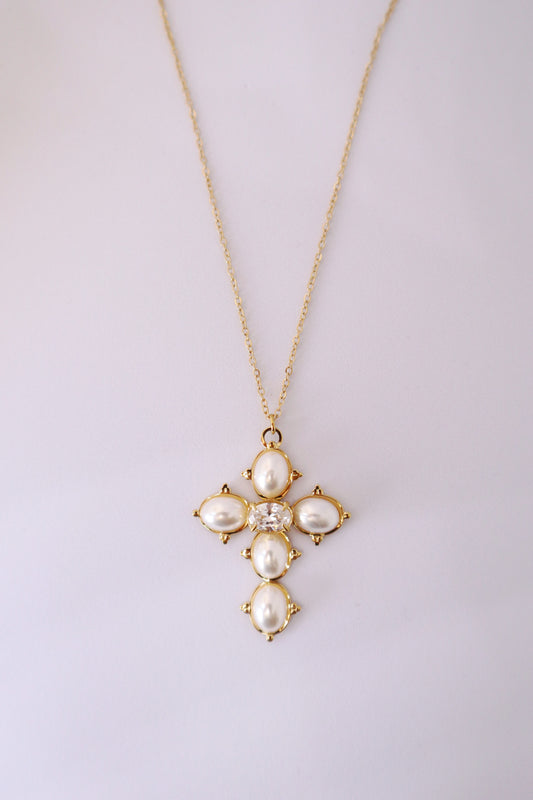 Pearl Cross Necklace